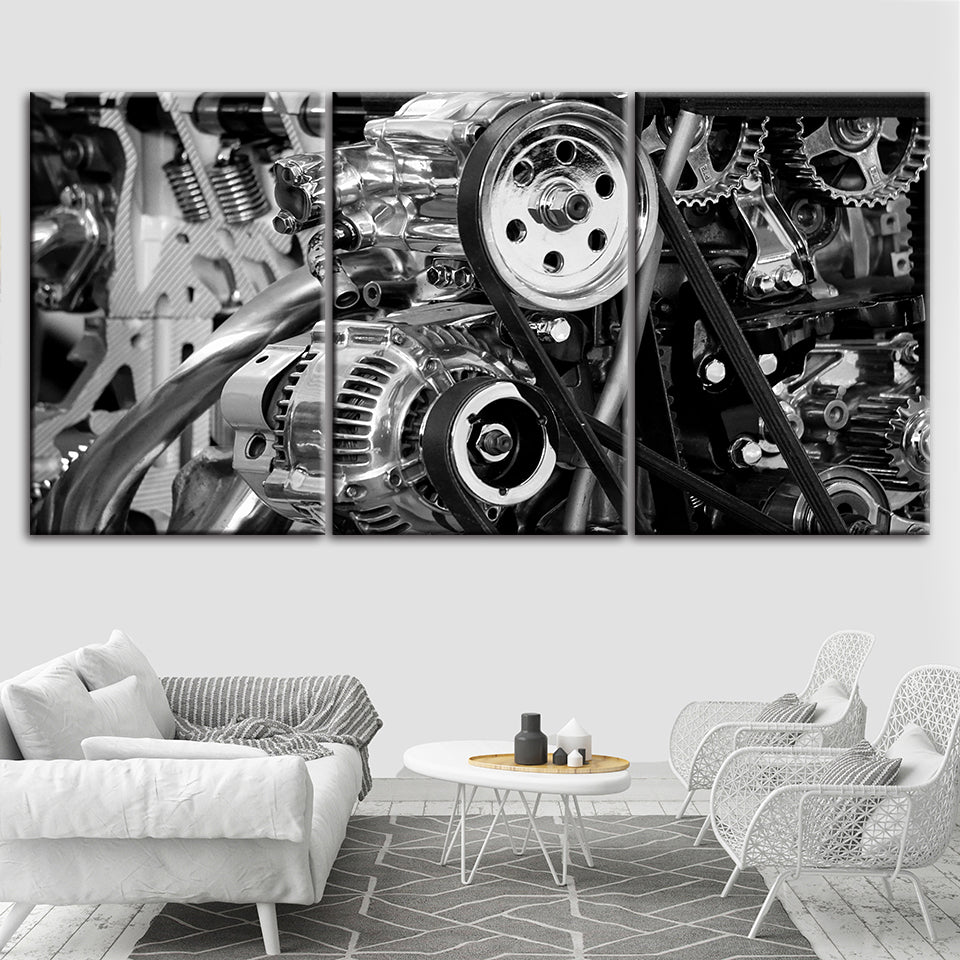 Mechanic Views - Leinwand Wandkunst Malerei