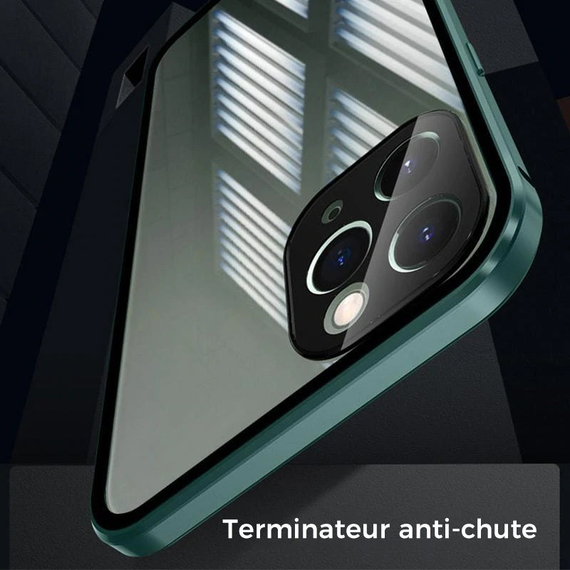 Brehn | Anti-Spionage gehärtete Glas-Hülle für iPhone
