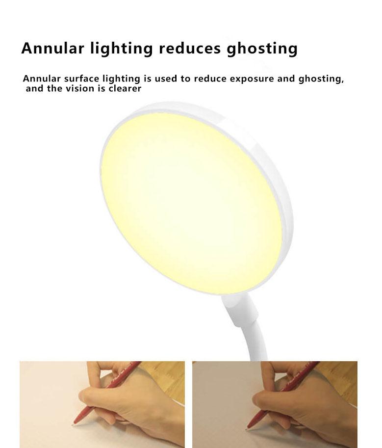 Brehn | Einfache LED Clip-Schreibtischlampe wiederaufladbar Augenschutz Nachtlicht