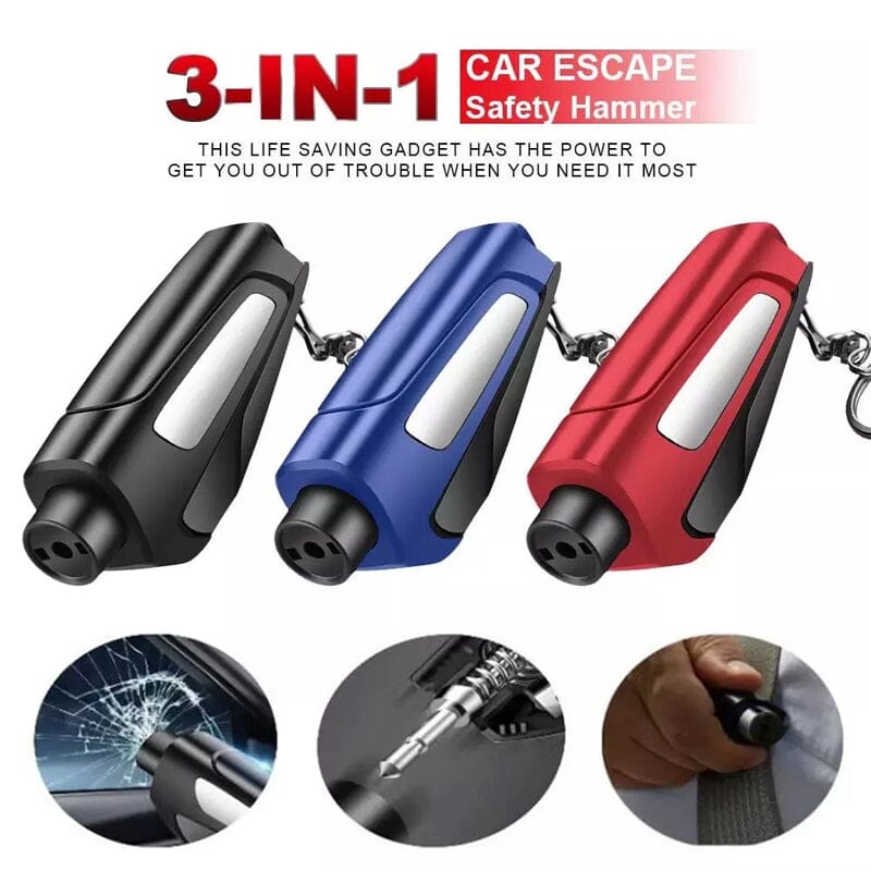 Brehn | Verbesserter 3 in 1 Autoscheibenbrecher