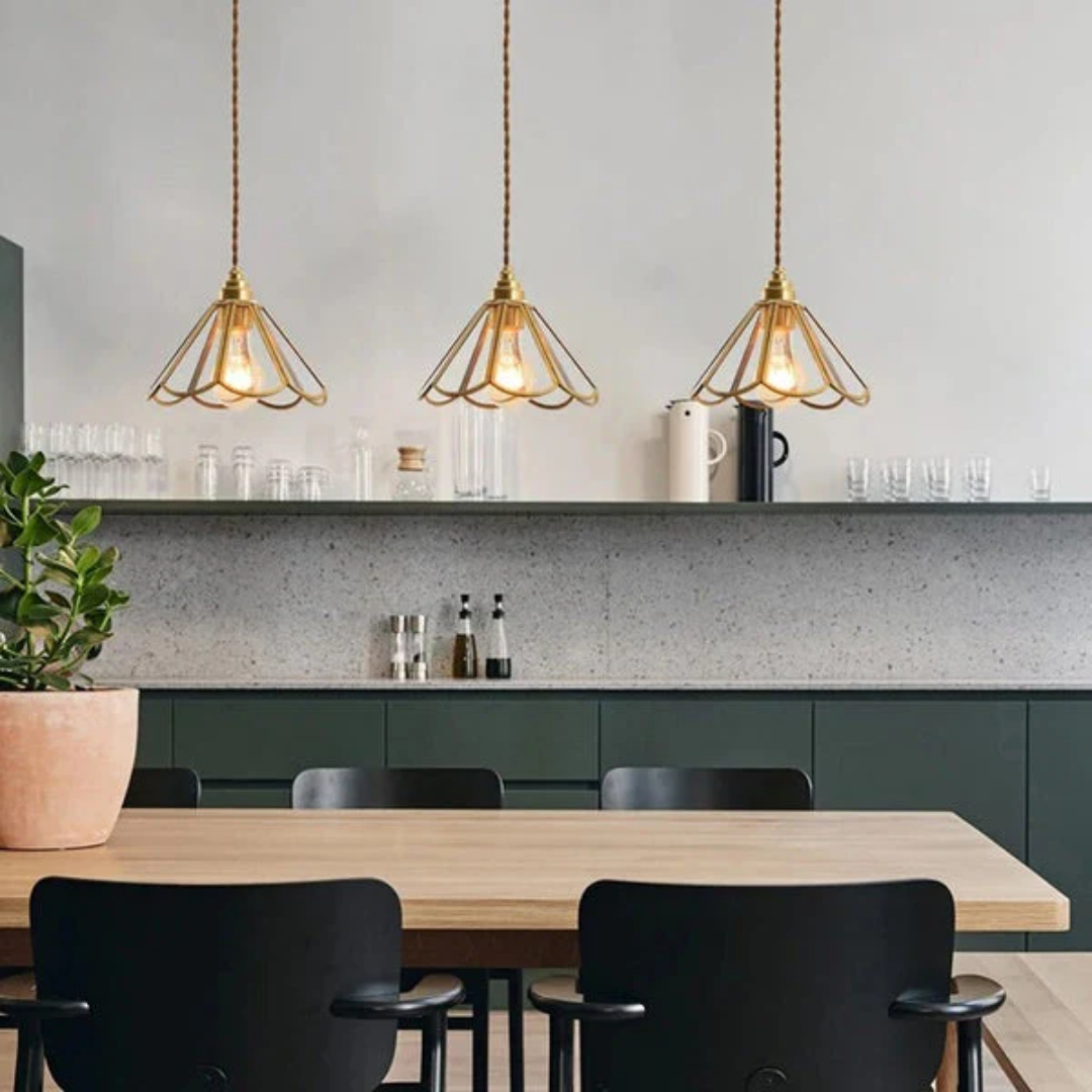 Brehn | Design Pendelleuchte Buntglas