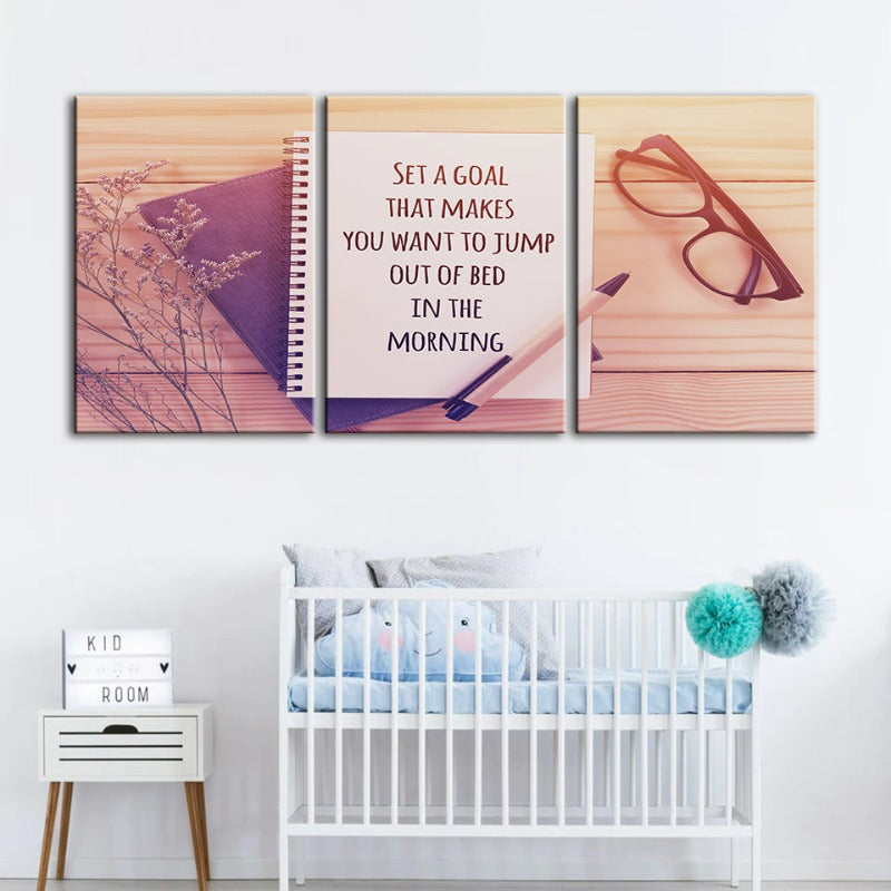 Inspirierende Kunst-Canvas Wandkunst Gemälde 3 Stück