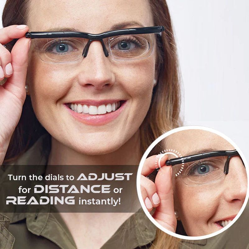 VisionShift Brille mit verstellbarem Fokus