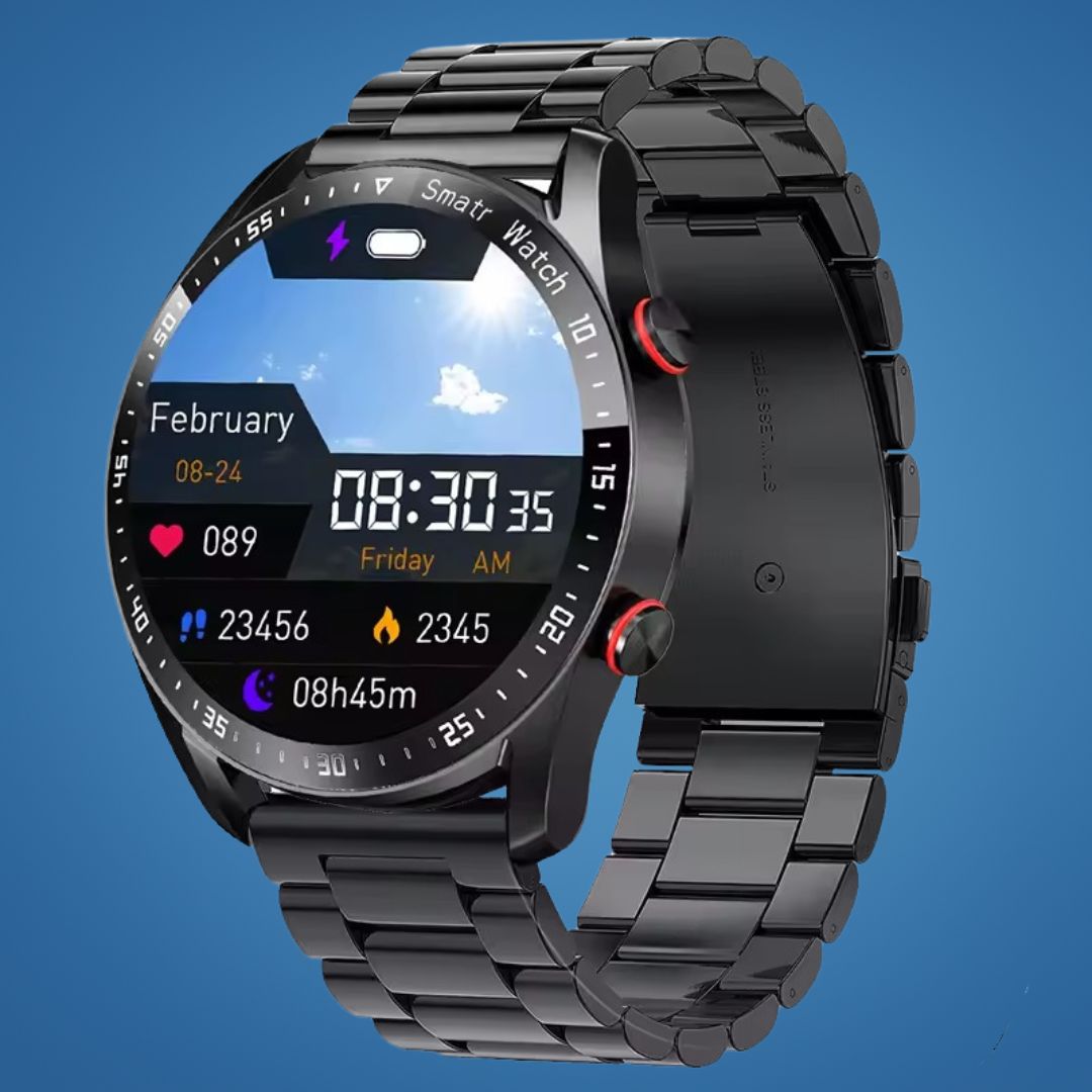 FitTrack | Nicht-invasive Fitness-Smartwatch - Verfolgt körperliche Aktivität - Herzfrequenz - Schlaf - Training - GPS-Benachrichtigungen - Wasserfest Brehn