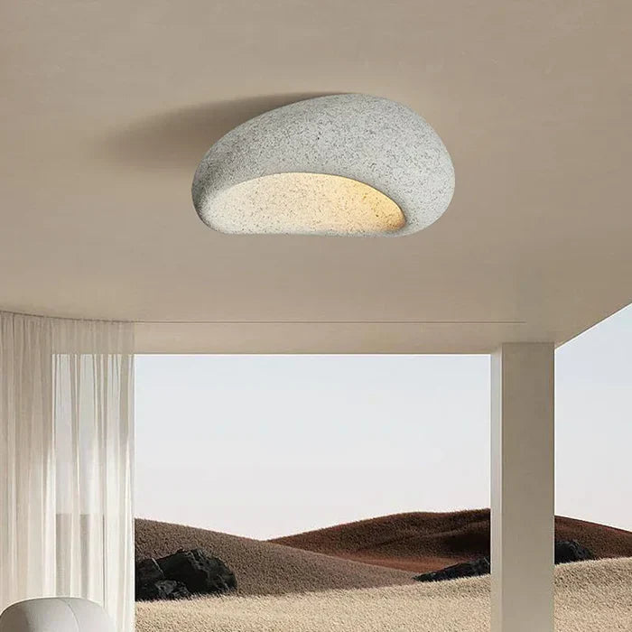 Brehn | Natürliche Wabi Sabi Deckenlampe - SereneAura