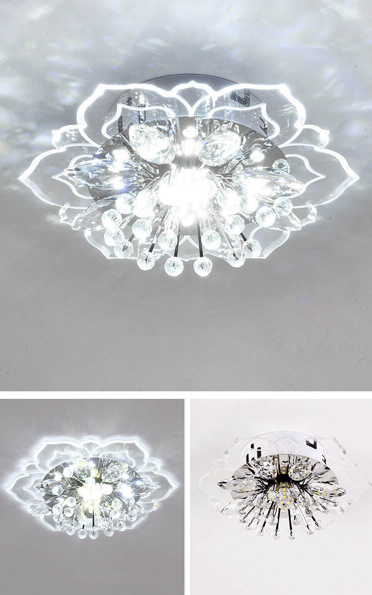 Brehn GlowPetal | LED Kristall Deckenleuchte | Blütenform, RGB Farbwechsel & energieeffizient