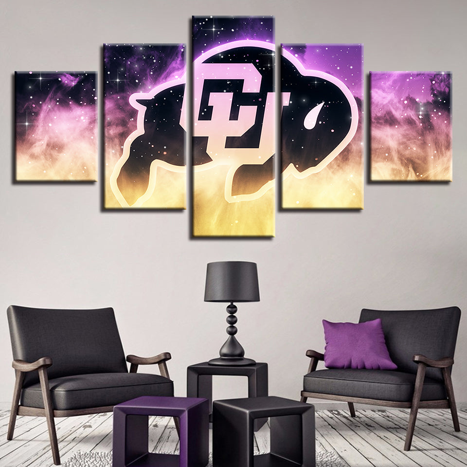 5-teiliges Leinwandbild „Sport der University of Colorado“