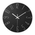 Moderne schwarze Wanduhr | 30 cm, geräuschloses, minimalistisches Design