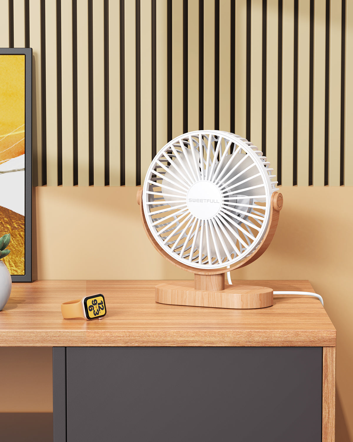 6,5 Zoll USB Kleiner Tischventilator für Zuhause Büro Auto Outdoor Reisen | Brehn