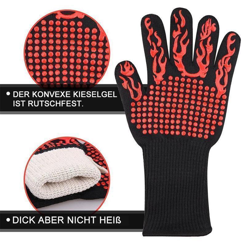 Bequee professionelle Grillhandschuhe hitzebeständige Handschuhe - 1 Paar | Brehn