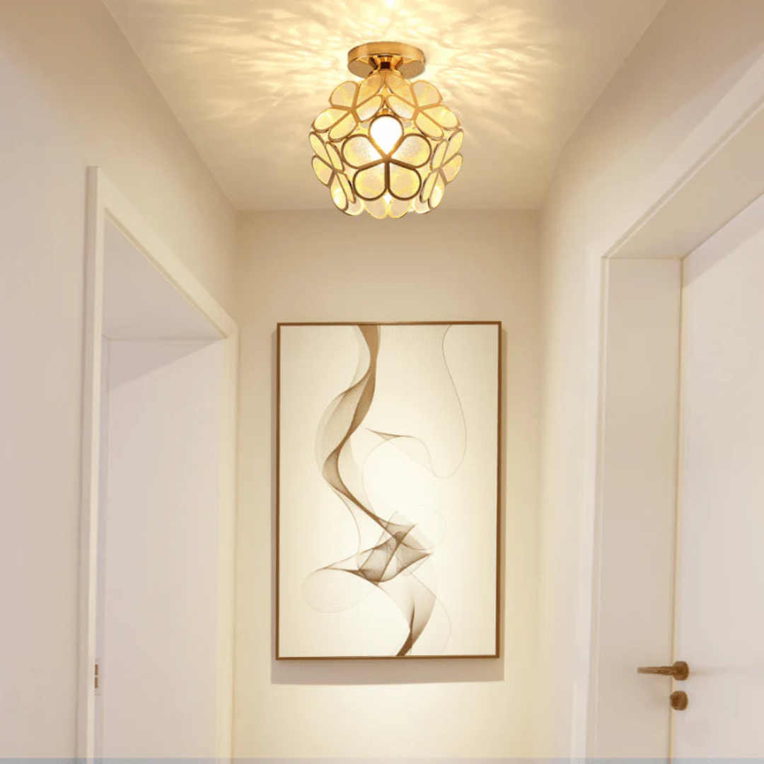 Brehn | Luxus Glas Blumen Deckenleuchte