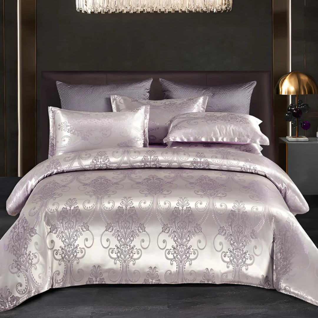 Brehn | Schönes Satin Bettbezug mit Blumenmuster