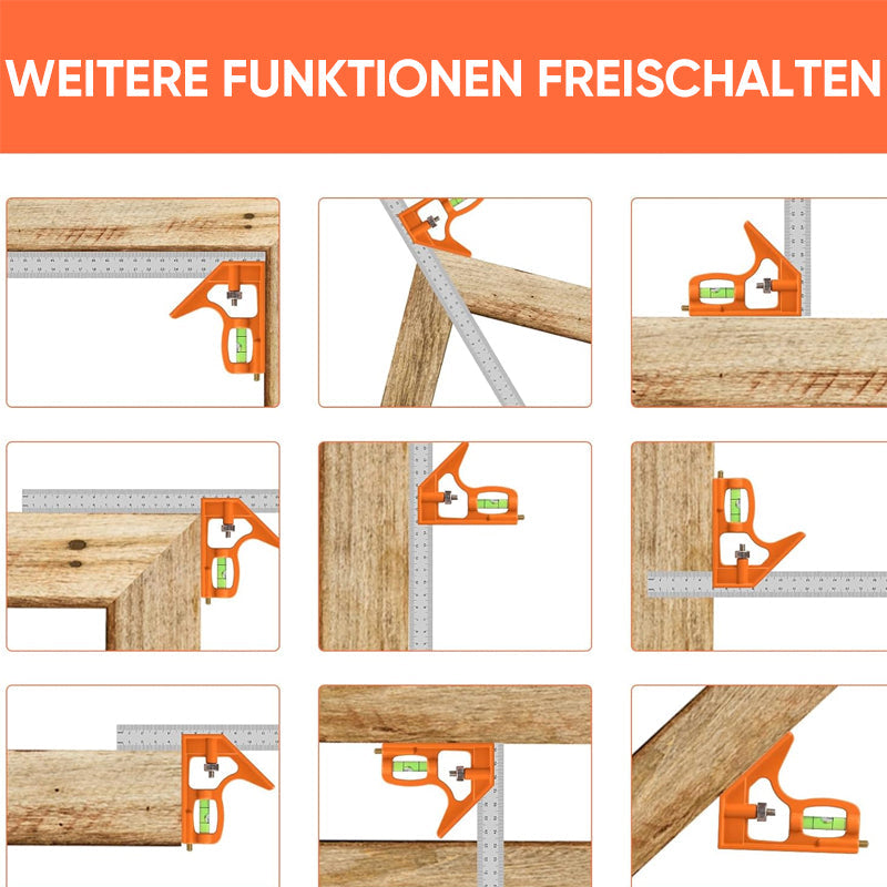 Multifunktionales 90-Grad- und 45-Grad-Winkellineal | Brehn