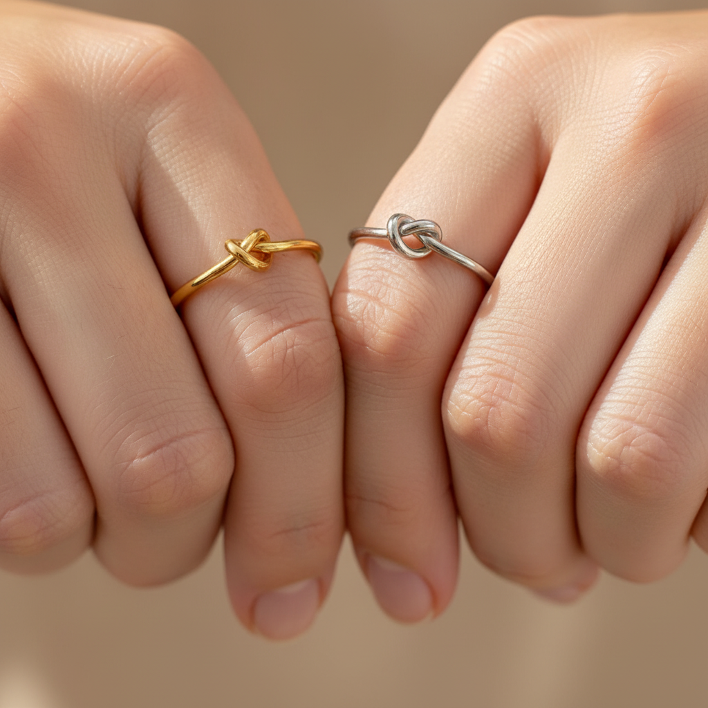 Brehn | Zierliches Herz Knoten Bond Ring