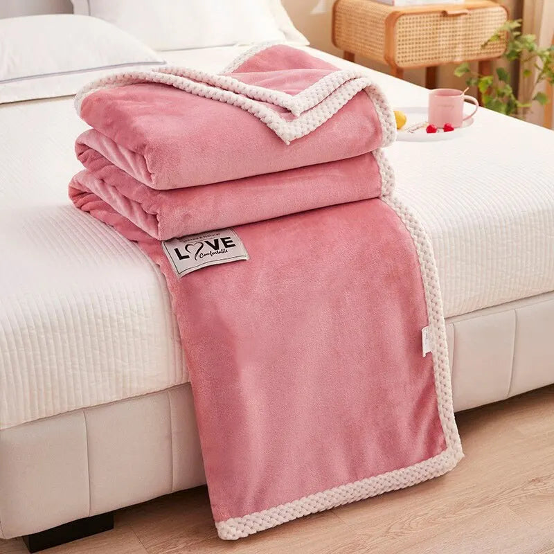 Brehn | Pink Flanellfleece-Decke - BlushCozy
