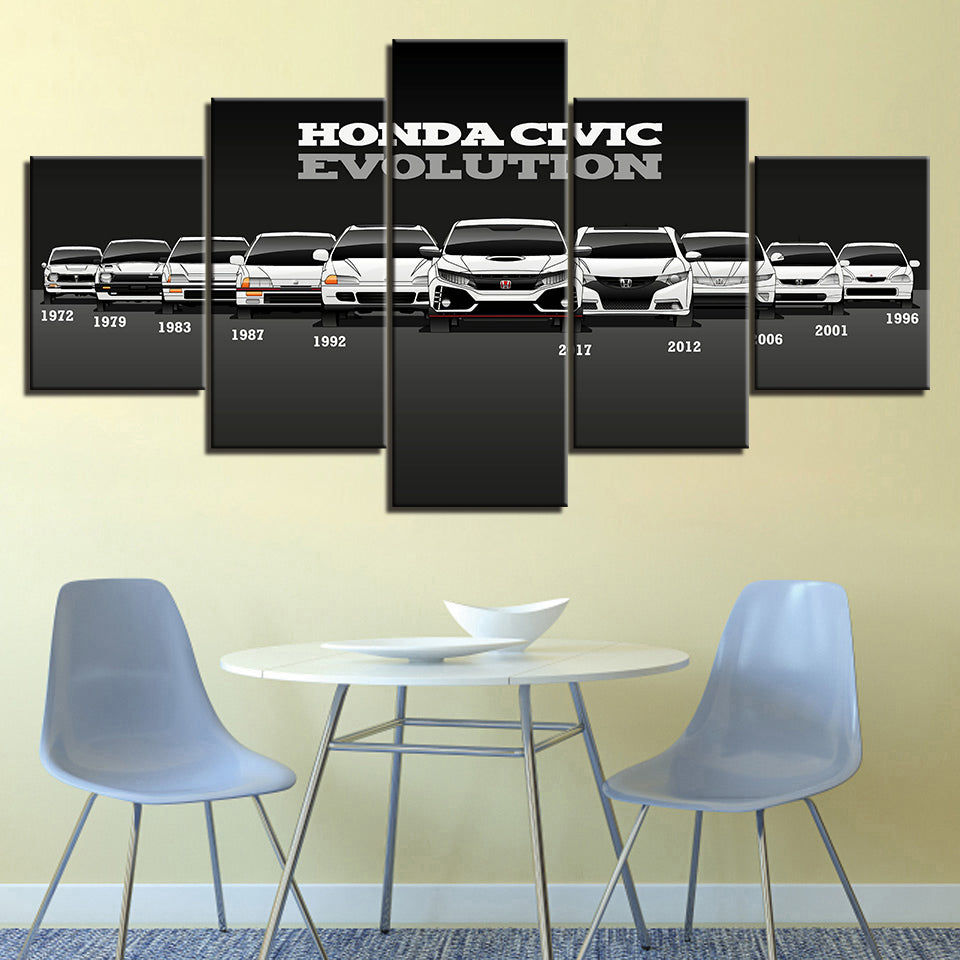 Honda Civic Evolution - Leinwand Wandkunst Gemälde