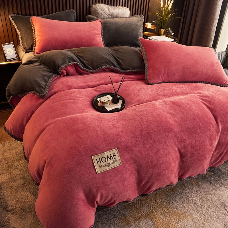 Brehn | Luxuriöses Samt-Fleece Bettbezug-Set - PlushHaven