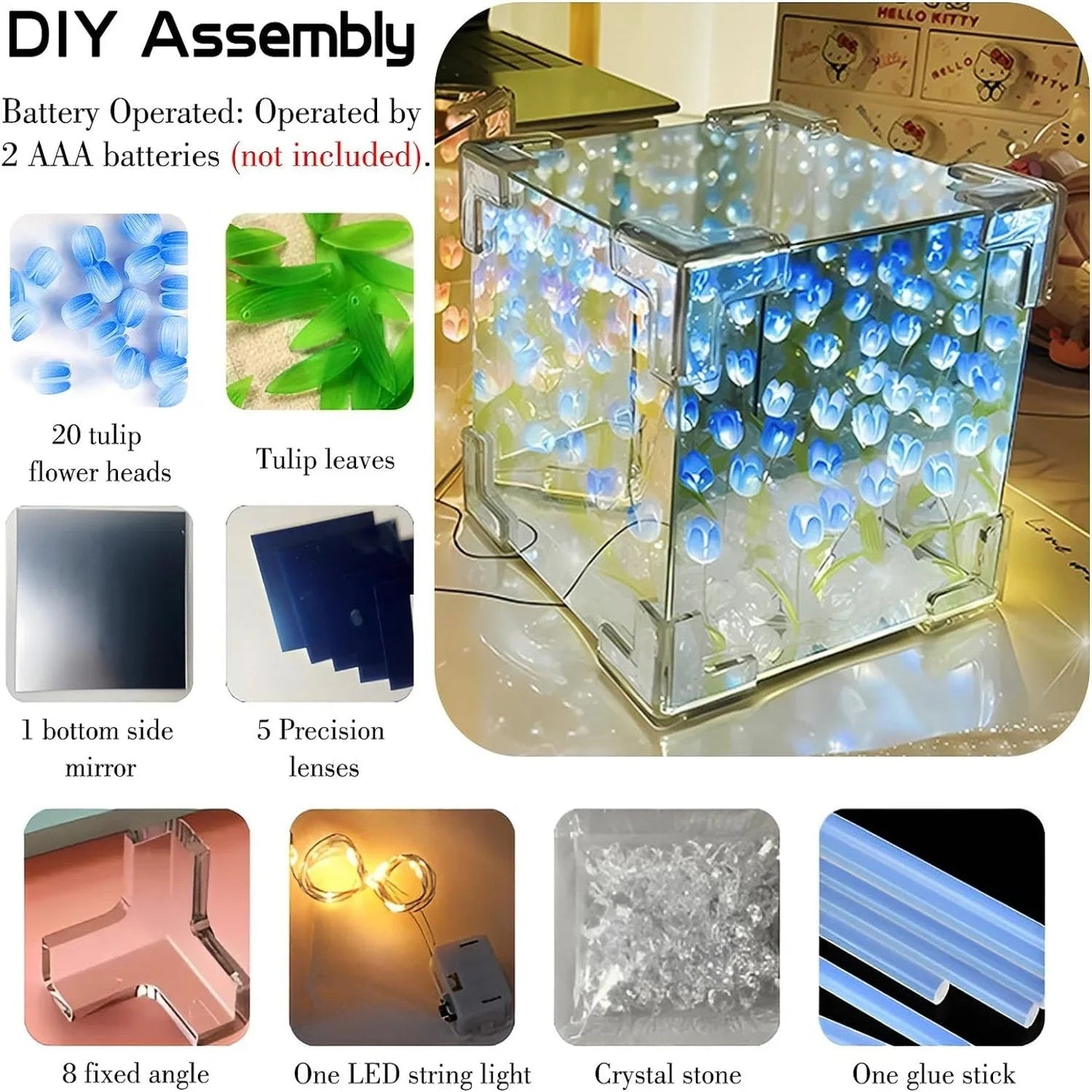 3D Tulpe DIY Brehnume Würfel Nachtlampe | Brehn