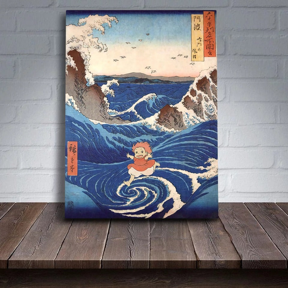 Auf fließendem Wasser - Leinwandbild