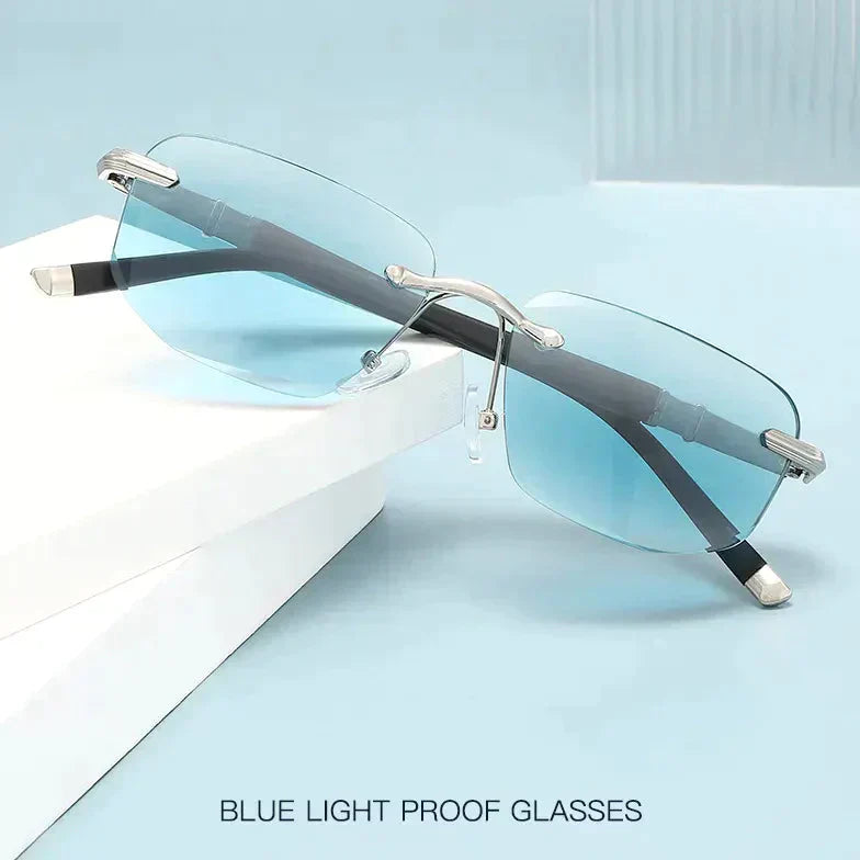 Brehn | Saphir Hohe Härte Anti-Blau Licht Weit und Nah Lesebrille Sonnenbrille