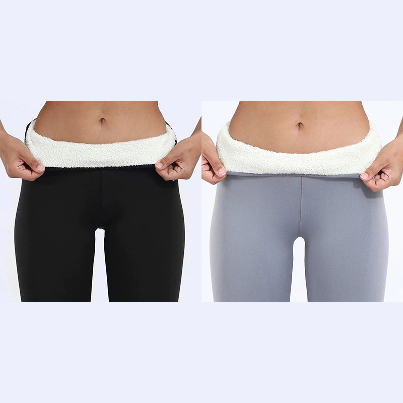 Winterleggings in Lammlederoptik