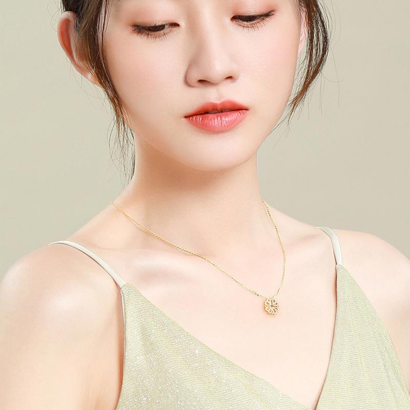 Hollow Four-Leaf Clover Necklace | Brehn