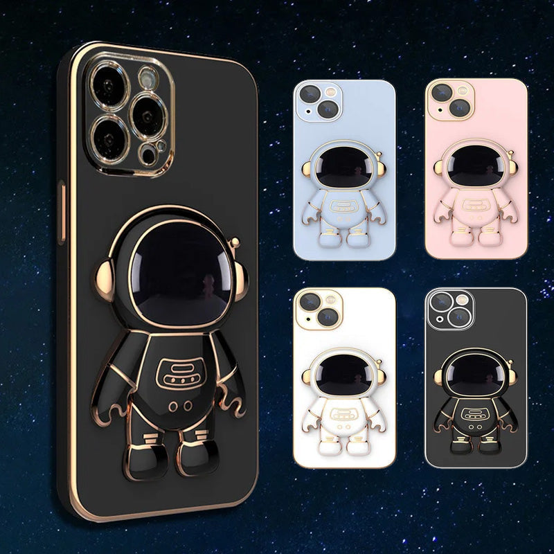 Brehn | 6D Plating Astronaut Versteckte Ständerhülle für iPhone