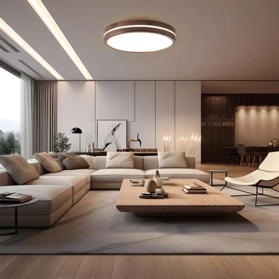 Brehn | Stylische Holz-LED-Deckenleuchte