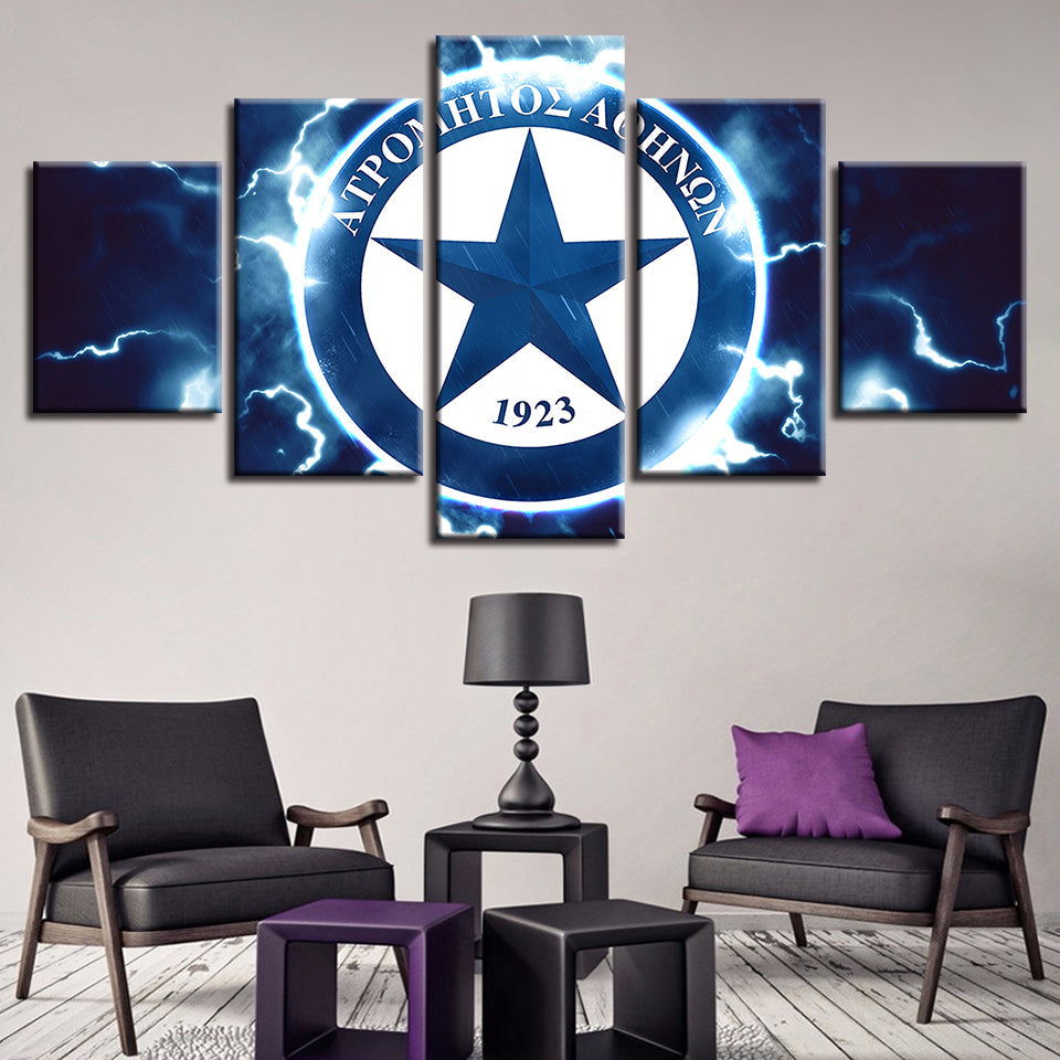 Elektrisches Sternlogo 5 Stück - Leinwand Wandkunst Gemälde