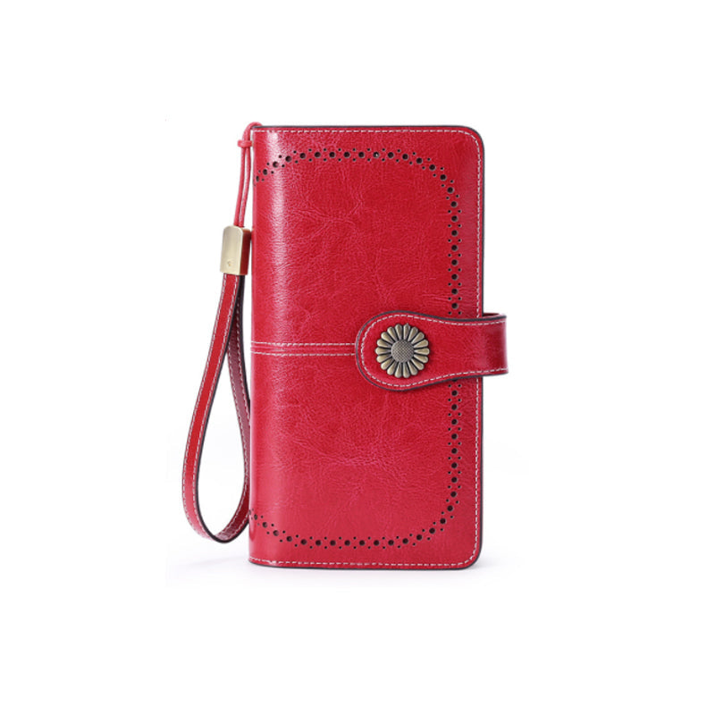 Retro lange Brieftasche mit großem Fassungsvermögen | Brehn