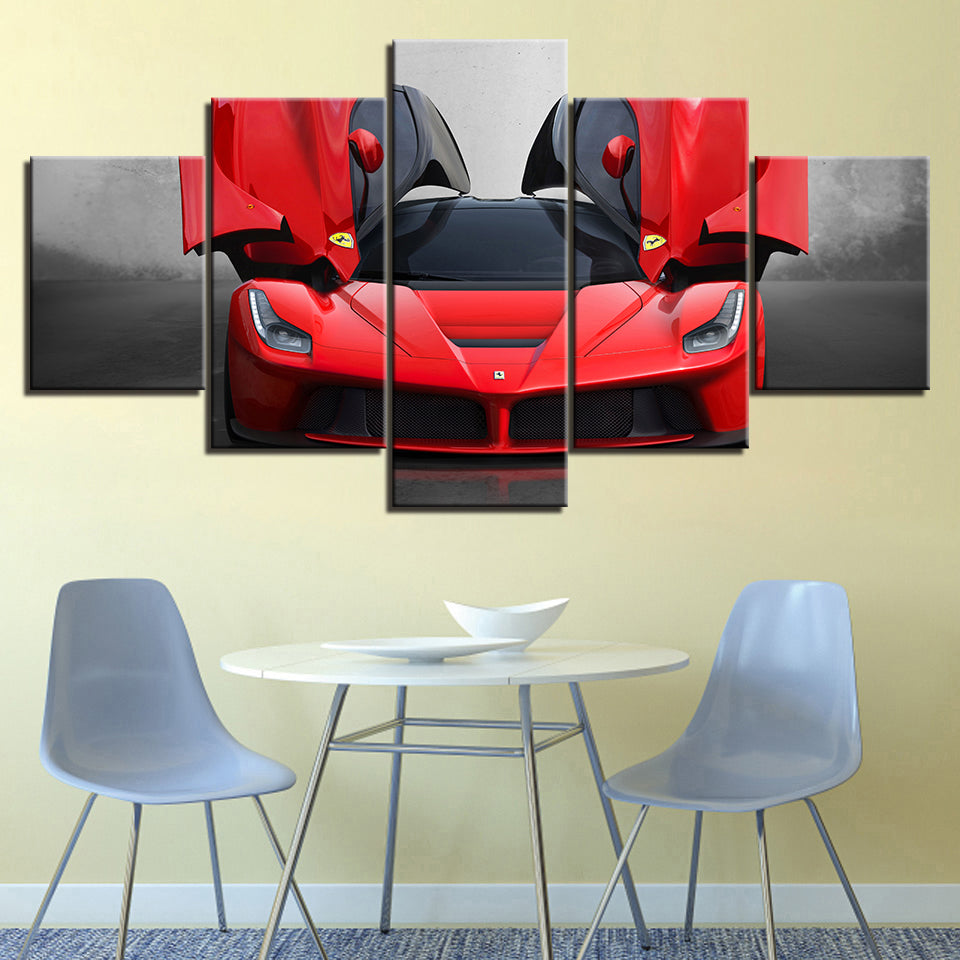 Luxus Ferrari Auto - Leinwand Wandkunst Malerei