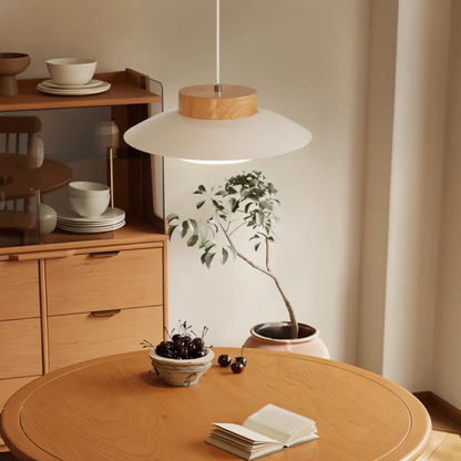 Brehn | Skandinavische Design Pendelleuchte für den Esstisch in Creme