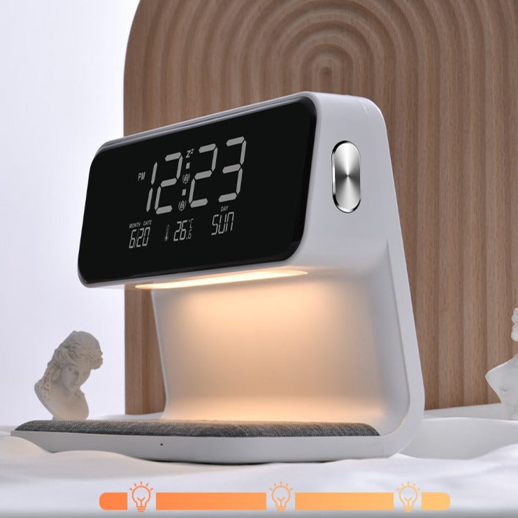 Lampe mit Uhr 3 in 1