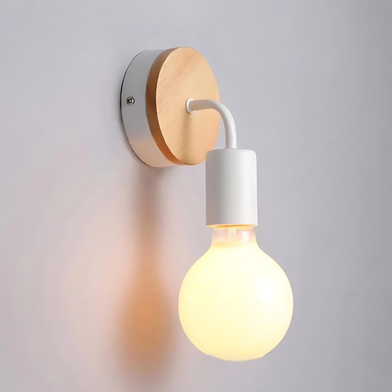 LumiEra - Elegante Wandlampe aus Eisen und Holz im nordischen Stil | Brehn