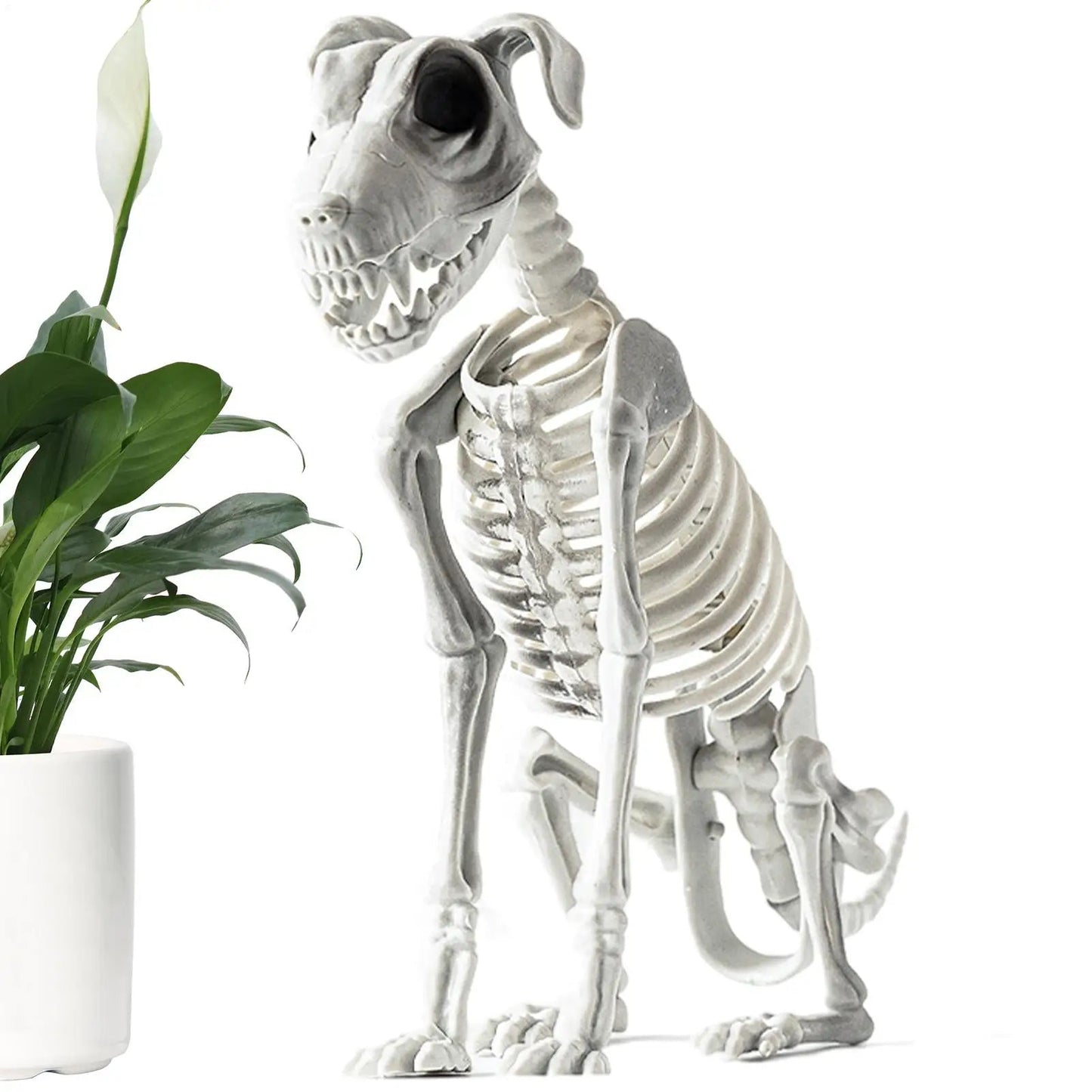 Gruselige Skeletthund-Halloween-Dekorationsstatue