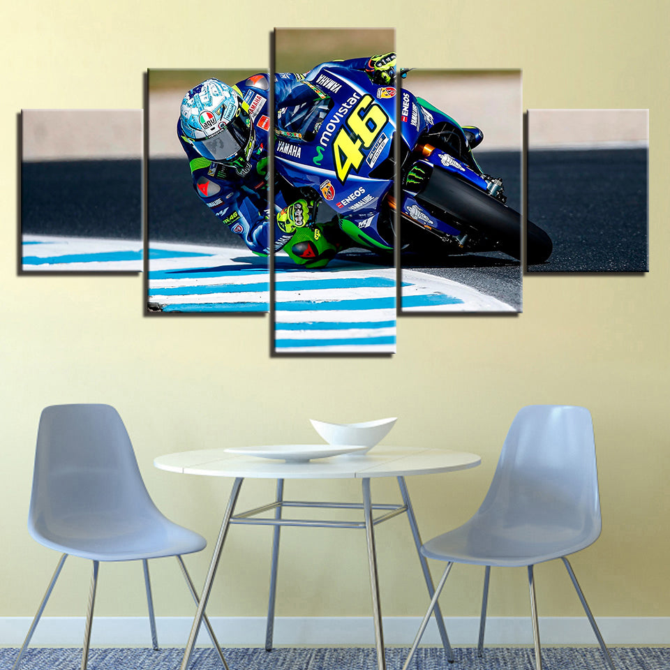 Motorradrennen - Leinwand Wandkunst Gemälde