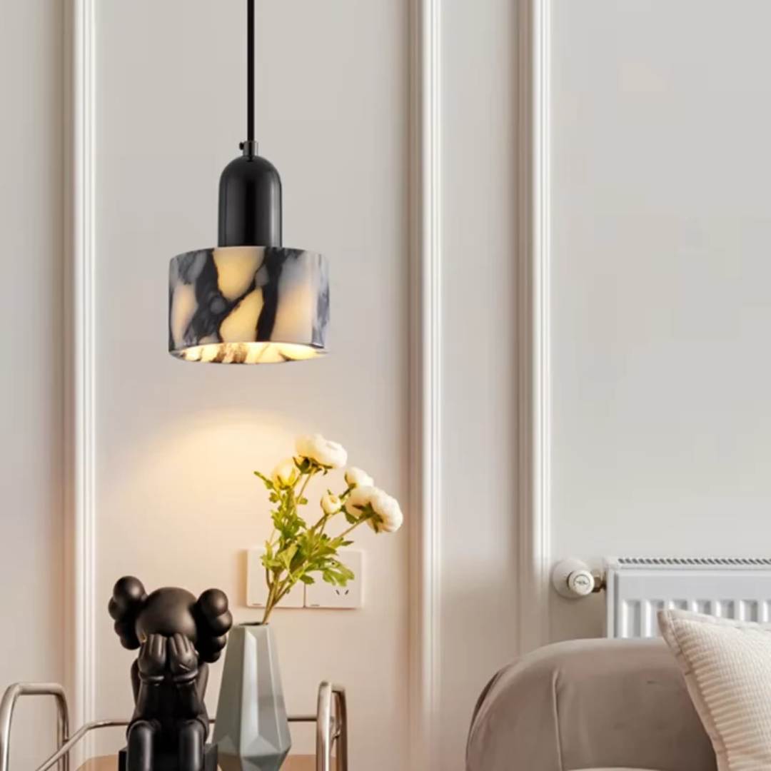 Brehn | Luxus Schwarze Marmor Design Pendelleuchte