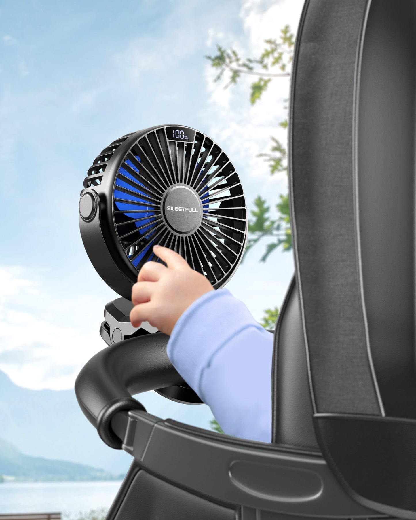 Tragbarer Clip-On Ventilator - Batteriebetriebener Kinderwagenventilator | Brehn