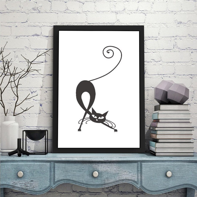 Tanzende Katzen - Leinwand Wandkunst Malerei