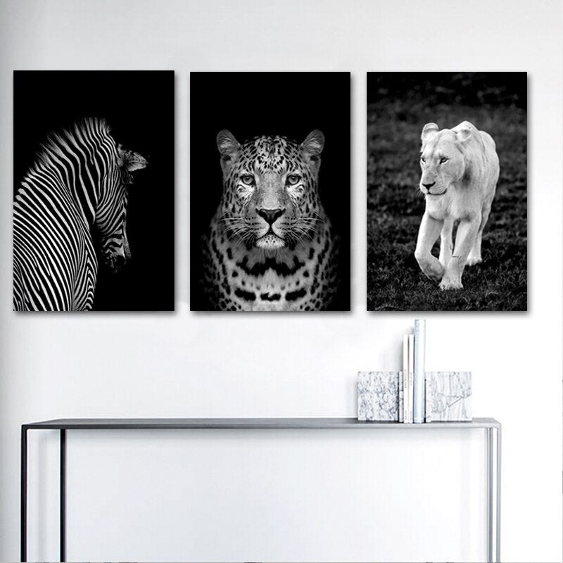 Afrika Wilde Große Katzen - Leinwand Wandkunst Malerei