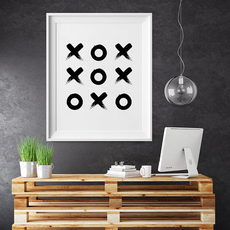 Tic Tac Toe - Leinwandbild