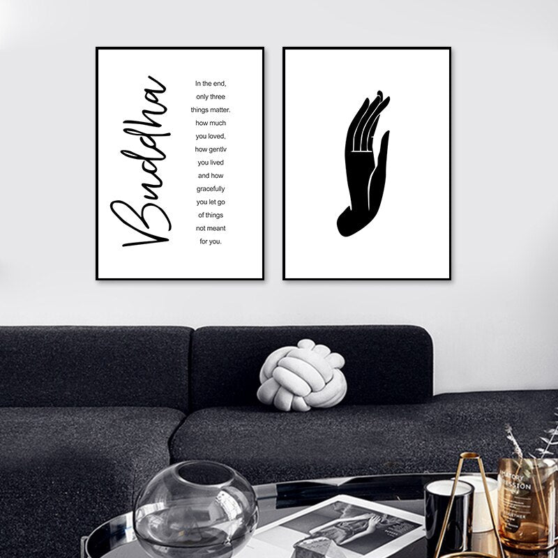 Buddha Mudra Handgesture - Leinwand Wandkunst Gemälde