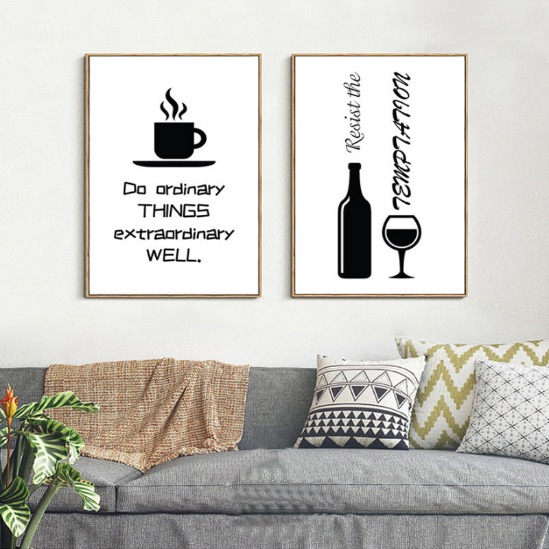 Minimalist Food Wine - Leinwand Wandkunst Malerei