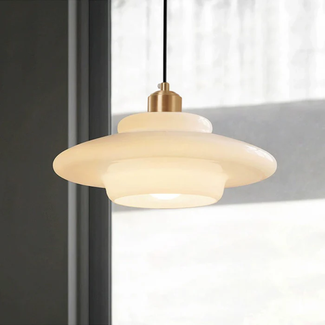 Brehn | Weiße Glas Design Pendelleuchte