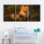 Göttliches Sonnenuntergang Löwe-Canvas Wandkunst Gemälde 3 Stück