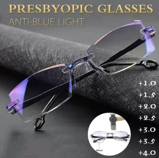 Brehn | Progressive Lesebrille mit hoher Härte und Anti-Blaulichtfilter für die Ferne und die Nähe
