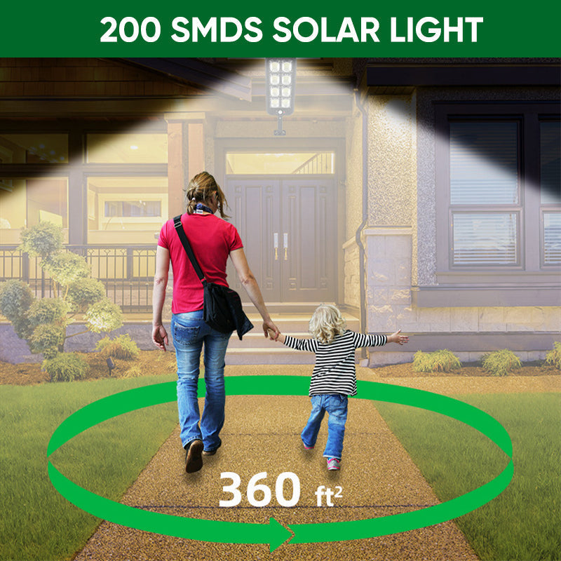 Brehn | Solarbetriebenes Gartenlicht mit dualen Bewegungs- und Lichtsensoren