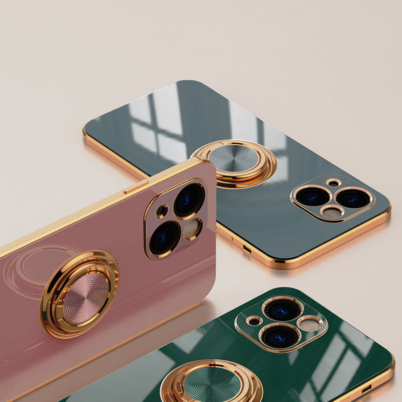 Plattiertes iPhone-Case mit Ring | Brehn