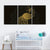 Abstraktes Goldenes Mandala Pfau - Leinwand Wandkunst Gemälde 3 Teile