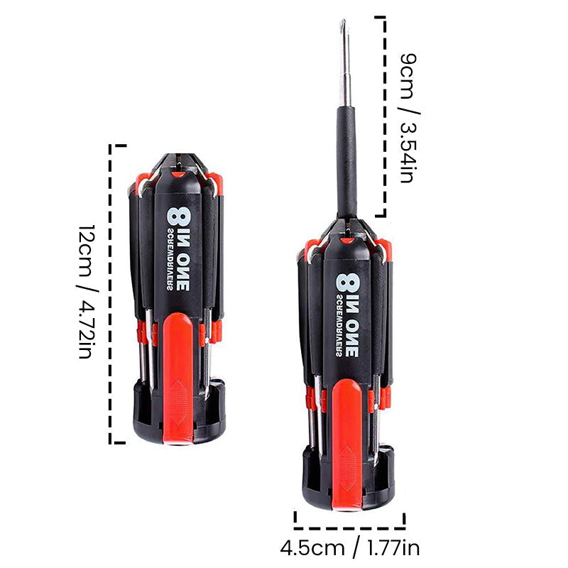 8-in-1-Schraubendreher mit LED-Taschenlampe | Brehn